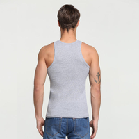 Camiseta sin mangas acanalada de Spandex/poliéster de alta calidad para hombre, estampado personalizado, ecológico, de secado rápido, gimnasio, entrenamiento, Fitness, ropa de calle de verano