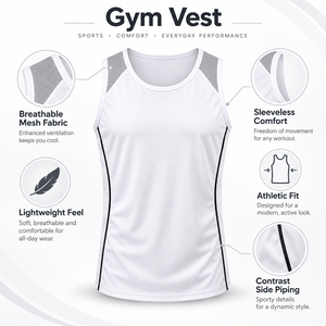 Chaleco Deportivo con Material Suave, Ajuste Cómodo y Excelente Flujo de Aire para Ejercicio, Running, Entrenamiento de Fuerza y Deportes Activos - Product Image 6