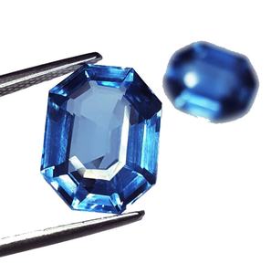 อัญมณีธรรมชาติลอนดอนบลูบุษราคัม8ถึง10Ct ได้รับการรับรองรูปแปดเหลี่ยมคู่สำหรับเครื่องประดับและการเก็บรวบรวมหินที่มีคุณภาพดีที่สุด - Product Image 4