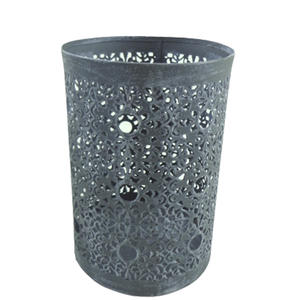 Nouveau décoratif métal rond votif blanc lavage taille Standard bougeoirs lanternes et pot de bougie pour la décoration de la maison - Product Image 2