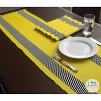 Camino de Mesa de Yute para Decoración del Hogar con Estampado, Ecológico y Reutilizable para un Estilo de Mesa Atractivo y Uso Diario en la Mesa de Comedor