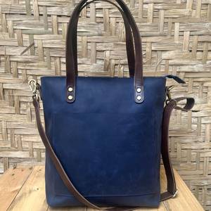 New Fashion Vintage Genuine Leather One Shoulder Tote Bag <b>Large</b> Capacity Women's Handmade <b>Handbag</b> for Daily Use -LTB-0025 - Product Image 2