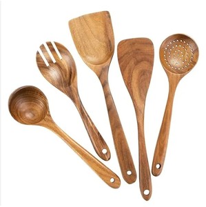 Accessoires de cuisine de qualité à l'exportation à partir d'ustensiles en bois réutilisables en bois naturel, fourchette en bois, cuillère en bois, louches en bois - Product Image 1