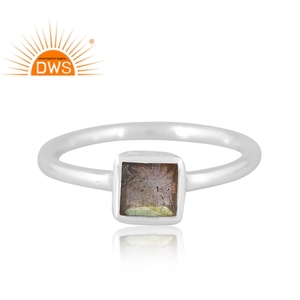 Latest Trending Fine Sterling Silver Natural Labradorite Gemstone <b>Statement</b> <b>Ring</b> Custom Jewelry Manufacturer - Product Image 3