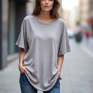 T-shirts oversize à épaules tombantes T-shirts à manches courtes pour femmes Vêtements de sport Running Jogging T-shirts à manches courtes pour femmes - Product Image 6