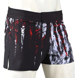 High Quality Breathable Quick Dry <b>Elastic</b> <b>Waist</b> Muay Thai <b>Shorts</b> for Boxing MMA Training Sublimation Print <b>Men</b> - Product Image 6