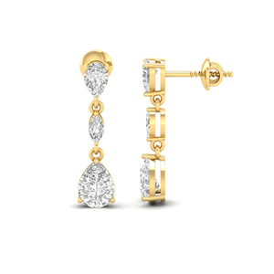 Boucles d'oreilles pendantes en argent 925 4.00ct Moissanite diamant poire marquise cadeau parfait pour les exportateurs de vente - Product Image 2