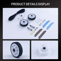 Kit de Reparación de Rodillos para Tambor de Secadora de Plástico WP6-3700340, Reemplazo de Polea Tensora y Kit de Rodamientos de Tambor 306508 - Crosley - Product Image 4
