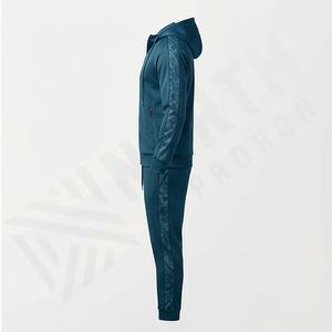 Ensemble de survêtement pour homme en coton molletonné, respirant, pour la course à pied, mode streetwear, design personnalisé, couleur personnalisée, fitness - Product Image 3