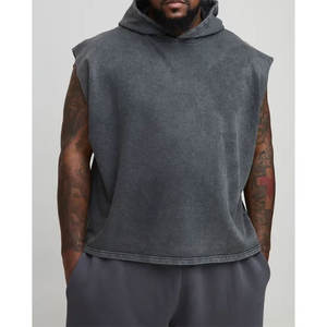 Sweat à capuche délavé personnalisé pour homme, style vintage streetwear, en mélange de coton, coupe oversize décontractée - Product Image 4