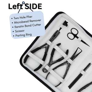 DIY Hair Extension tools <b>Set</b> Tape Applicator Microlink Crimper Bond Cutting Tool Bead Remover Ring Pulling Loop Hook & Scissors - Product Image 3