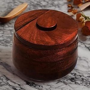 Modern Double-Compartment Bamboo Wood Salt <b>Box</b> with Multi-Compartments Seasoning Jar Spoon <b>for</b> Kitchen Food Storage on <b>Sale</b> - Product Image 5