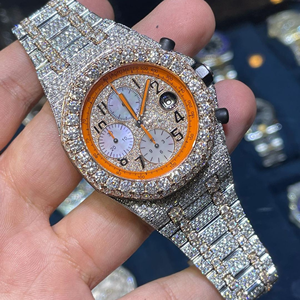 นาฬิกาเพชรปลูกคุณภาพสูงจาก DEF Lab ในราคาโรงงานนาฬิกาเพชรปลูก Iced Out - Product Image 3