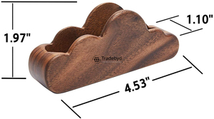 ที่ใส่การ์ดแกะสลักวอลนัททำมือสี่เหลี่ยมสำหรับการนำเสนอแบบมืออาชีพ - Product Image 4