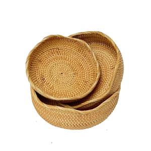 Cesta de ratán de tamaño alto Cesta de diseñador hecha a mano de calidad superior Cesta de ratán redonda al por mayor con estilo clásico - Product Image 4