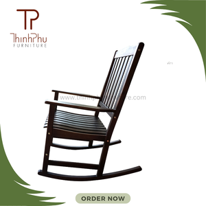 เก้าอี้โยกไม้เป็นมิตรต่อสิ่งแวดล้อมร่วมสมัยสำหรับห้องนั่งเล่นกลางแจ้งสวนลานห้องโถงโรงแรมโรงงานเวียดนาม - Product Image 4