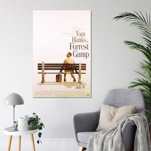 Forrest Gump Poster Offset Digital Printing Techniques Hanging Scroll Style Education Decoration Available <b>Vinyl</b> Canvas <b>Walls</b> - Product Image 3