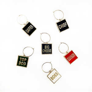 Accesorios de vino Encantos de copa de vino hechos a medida Identificadores de bebidas personalizados - Product Image 1