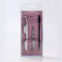 Boîte d'emballage en plastique transparente personnalisée avec fenêtre pour outils de maquillage, rouge à lèvres, parfum, emballage recyclable