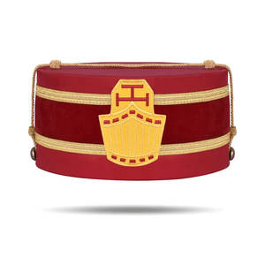 Nouveau Style Haute Qualité Couronne Cap Rouge Soie Bas quantité minimale de commande OEM Service Maçonnique Franc-Maçon Couronne Caps - Product Image 6