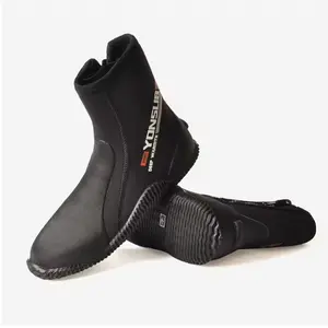 Sapatos de mergulho de neoprene com sola de borracha para mergulho ao ar livre, botas antiderrapantes para mergulho com barbatanas, novo estilo, 7 mm