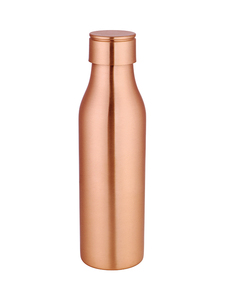 Bouteille d'eau en cuivre pur de haute qualité disponible dans des designs élégants avec couvercle étanche et emballage cadeau de qualité supérieure, fabriquée en Inde - Product Image 2