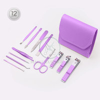 Kit de Manicura Profesional de Acero Inoxidable de Alta Calidad, 10 en 1, Cortaúñas, Tijeras, Herramientas de Cuidado Personal, Juego Completo Personalizable