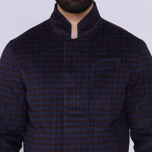 Chaqueta con Botones Personalizable del Fabricante Directo, Cuello de Piel Azul, Manga Larga, Estilo Urbano de Invierno, Ropa para la Nieve, Alta Calidad ODM, Azul Gris - Product Image 2