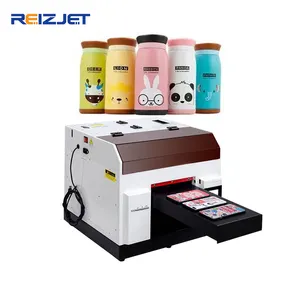 Reizjet Logo Kustom Murah A4 UV Digital Flatbed Printer Mesin Cetak UV untuk Botol