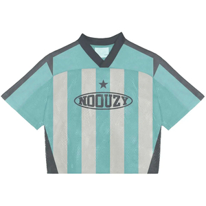 เสื้อฟุตบอลย้อนยุคผู้ชายรุ่นใหม่ คุณภาพสูง ผ้าโพลีเอสเตอร์ 100% ดีไซน์ปรับแต่งได้ สไตล์เรียบง่าย เสื้อยืดฟุตบอลสำหรับใช้ในชีวิตประจำวัน - Product Image 3