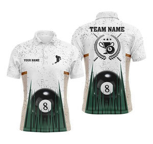 Camiseta Polo reversible para hombre con impresión por sublimación 3D personalizada al por mayor de fábrica, camiseta profesional para equipo de billar y billar - Product Image 2