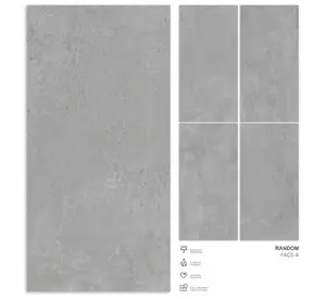 Grey Color Porcelain Floor Tiles in Model Brunei Elephant 600x1200 mm Anti-Slip Floor and Wall Tiles for Export by Novac Ceramic