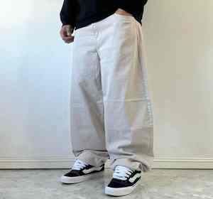 Premium Quality Washed Cargo <b>Baggy</b> <b>Jeans</b> Pants Wholesale <b>LOW</b> Price Straight Fit High Street Style Mid <b>Waist</b> Fashion Wide Leg Hip - Product Image 1