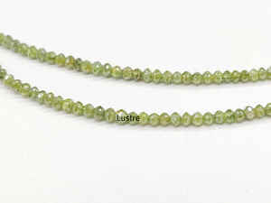Cuentas Rondelle facetadas de loro Natural de diamante verde para la fabricación de joyas Diamante Suelto excelente corte 1,8-2,2mm cuenta de diamante verde - Product Image 3