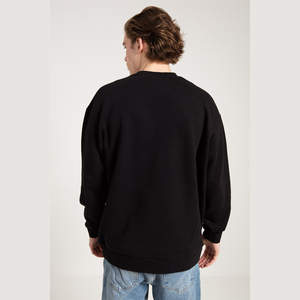 Sudadera Premium de Invierno para Hombre, Casual, Personalizada, Oversize, con Apliques, de Algodón y Felpa, Holgada, con Hombros Caídos, Cálida, Tipo Pullover, OEM, Marca Privada - Product Image 5