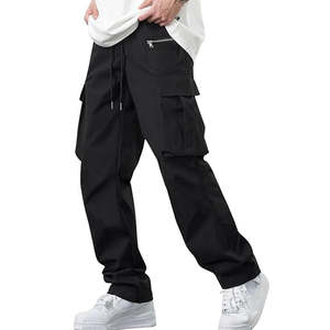 Pantalones Jogger Cargo Holgados de Pierna Ancha para Hombre, Ligeros, Lavados, con Logotipo Personalizado, de Alta Calidad, con Bolsillos, 100% Poliéster, para Trabajo y Uso Casual - Product Image 1