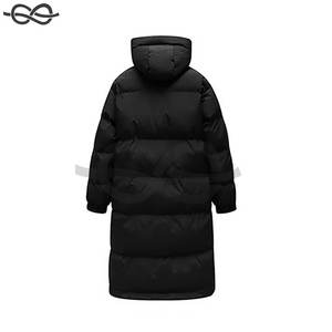 Abrigos acolchados largos de invierno para hombre, chaquetas cálidas y gruesas con cremallera abotonada con cuello levantado y capucha para clima frío, prendas de vestir - Product Image 4