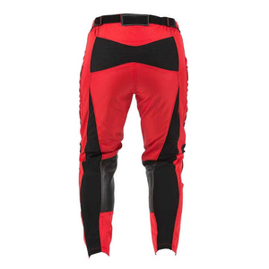 Pantalones personalizados de piel de vaca auténtica para hombre 2025, pantalones de carreras bikker con paneles de contraste, cintura media, diseño de talla grande - Product Image 5
