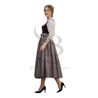 Costume de dirndl bavarois pour femmes grande taille, imprimé floral léopard, robe traditionnelle pour le festival d'Oktober et les festivals de la bière, prix avantageux