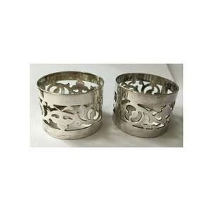 Argent rond épais coupe conception belle vaisselle de mariage accessoires décoration de table ronds ronds de serviette - Product Image 1