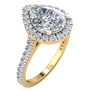 Bague design classique en or 14 carats pour femme avec 2.55Cts VS Clarity Lab Grown Diamond EF Color Jewelry - Product Image 1