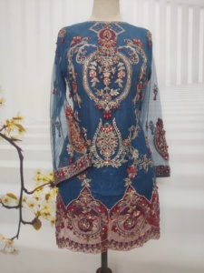 Bordado pesado tradicional indio de alta calidad hasta el suelo ropa de fiesta de ajuste Regular traje de pantalón pakistaní para mujer Festival de lujo - Product Image 4