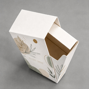 Caja de Papel Blanca con Tapa Deslizante Lateral Ecológica con Logotipo Personalizado, Caja de Embalaje Deslizante con Estampado Botánico para Productos de <span class=keywords><strong>Cigarrillos</strong></span> y Té - Product Image 3