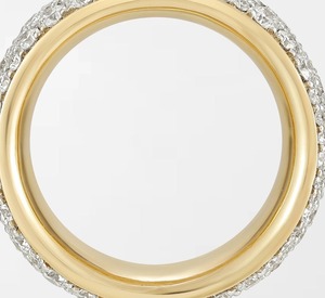 Bague en or classique sculptée avec 174 diamants ovales cultivés en laboratoire, 2,14 carats GH-VS, en or jaune 18 carats, bijoux tendance - Product Image 3