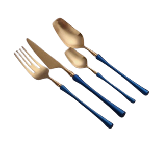 Juego de cubiertos de acero inoxidable chapado en oro al mejor precio-Cuchara Cuchillo Tenedor Cubiertos para bodas y restaurantes - Product Image 6