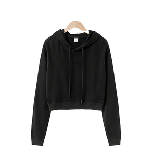 High Quality Customizable Full Zip <b>Women's</b> Hoodie Long Length Winter Crop <b>Top</b> with High Cotton <b>for</b> Fall and Winter Season - Product Image 4