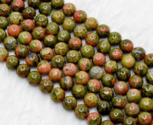 Cuentas de Unakita Natural de 8mm de Calidad Premium al por Mayor, Cuentas Sueltas Redondas de Piedras Preciosas para la Fabricación de Joyas - Product Image 6