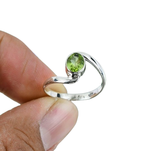 <b>Peridot</b> Cabochon Natural Gemstone Solid 925 Sterling Silver Handmade <b>Ring</b> Jewelry Sterling Silver 925 Stamped <b>Ring</b> Jewelry - Product Image 1