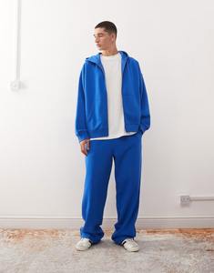 Mens fleece hoodie with matching tracksuit pant custom branding gym and outfit set - Product Image 1