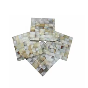Posavasos decorativos de nácar de gran venta, posavasos cuadrados para bebidas, vasos, posavasos con Base, superventas - Product Image 1